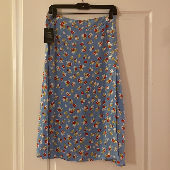 New Faithfull the Brand Floral Racquel Skirt 8 - Picture 3 of 8